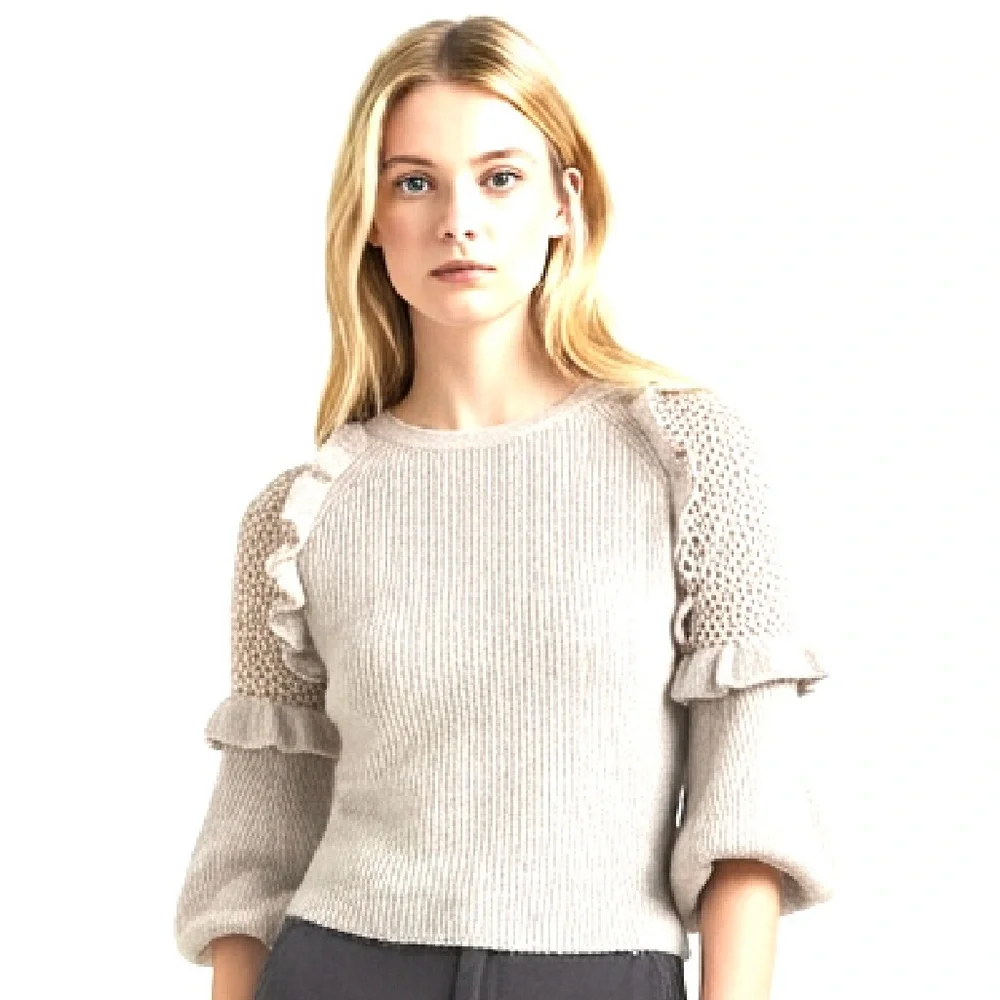 Express Soft Off White Sweater - Picture 3 of 5